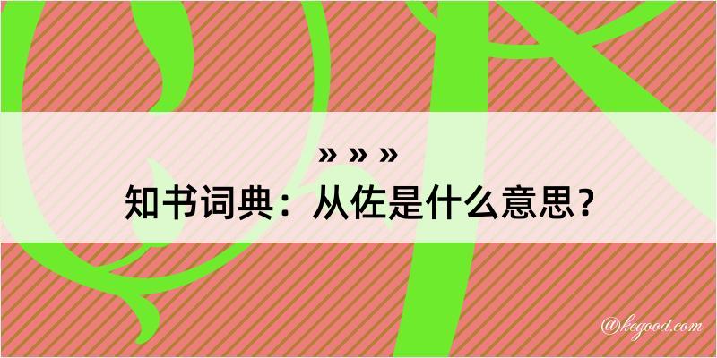 知书词典：从佐是什么意思？