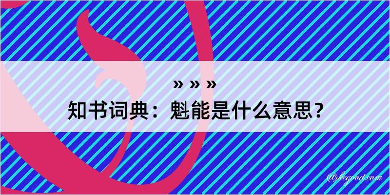 知书词典：魁能是什么意思？