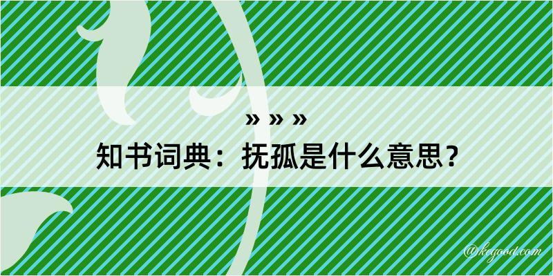 知书词典：抚孤是什么意思？