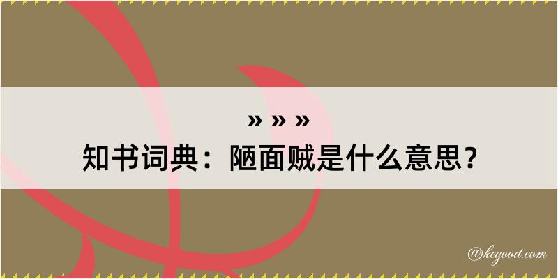 知书词典：陋面贼是什么意思？