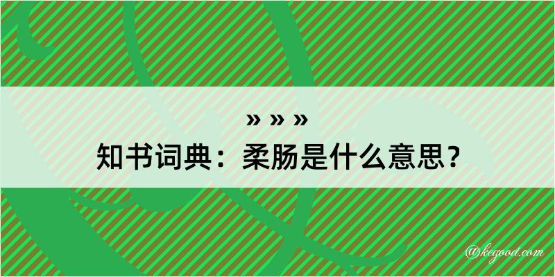 知书词典：柔肠是什么意思？