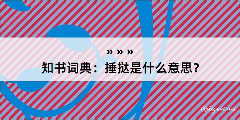 知书词典：捶挞是什么意思？