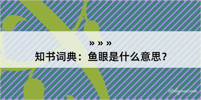 知书词典：鱼眼是什么意思？