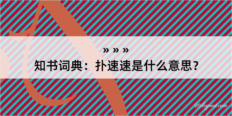 知书词典：扑速速是什么意思？