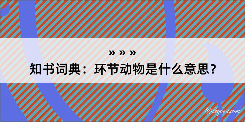 知书词典：环节动物是什么意思？