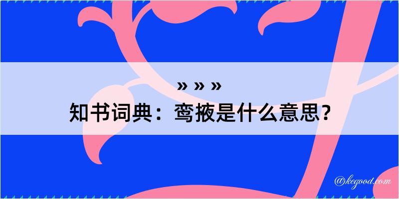 知书词典：鸾掖是什么意思？