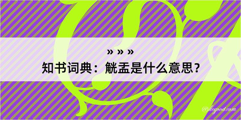 知书词典：觥盂是什么意思？