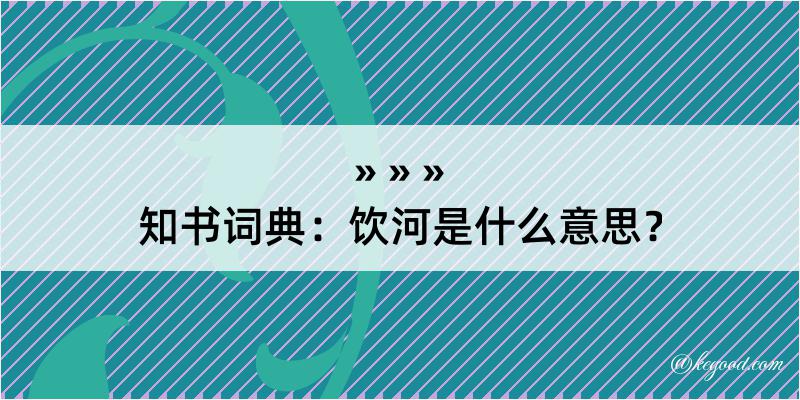 知书词典：饮河是什么意思？