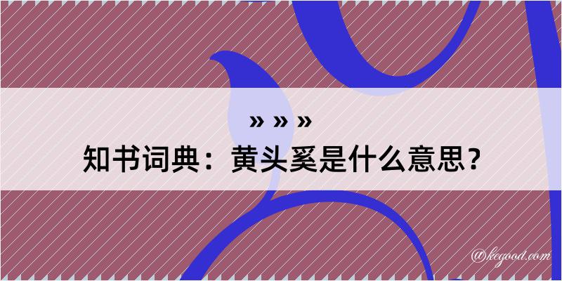 知书词典：黄头奚是什么意思？