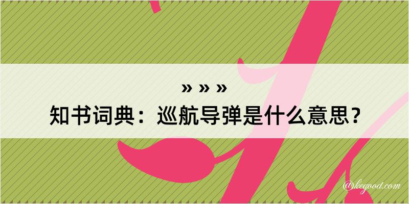 知书词典：巡航导弹是什么意思？