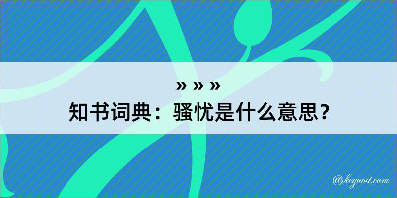 知书词典：骚忧是什么意思？