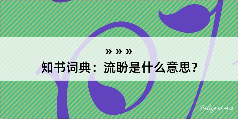 知书词典：流盼是什么意思？