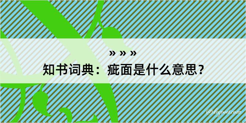 知书词典：疵面是什么意思？