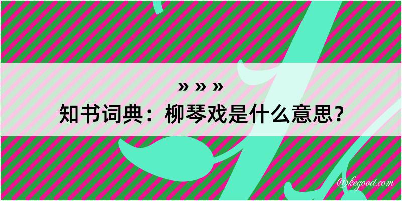 知书词典：柳琴戏是什么意思？