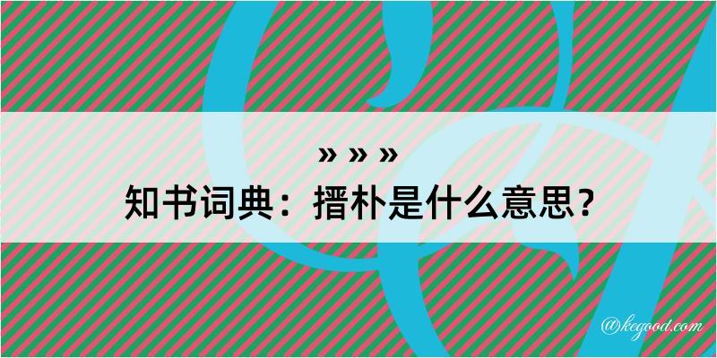 知书词典：搢朴是什么意思？