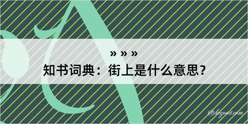 知书词典：街上是什么意思？