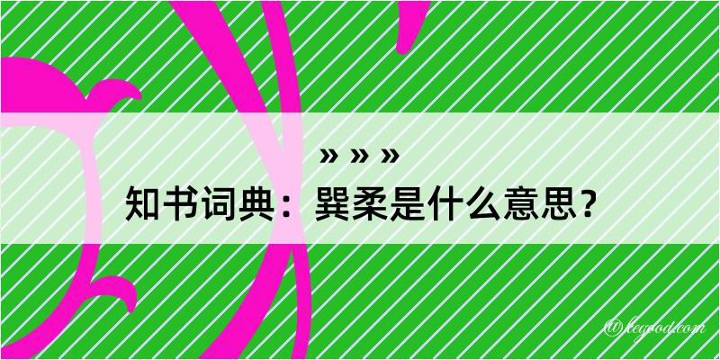 知书词典：巽柔是什么意思？