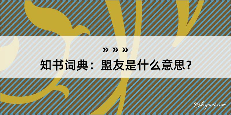 知书词典：盟友是什么意思？