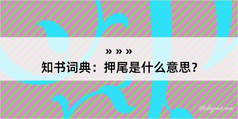 知书词典：押尾是什么意思？