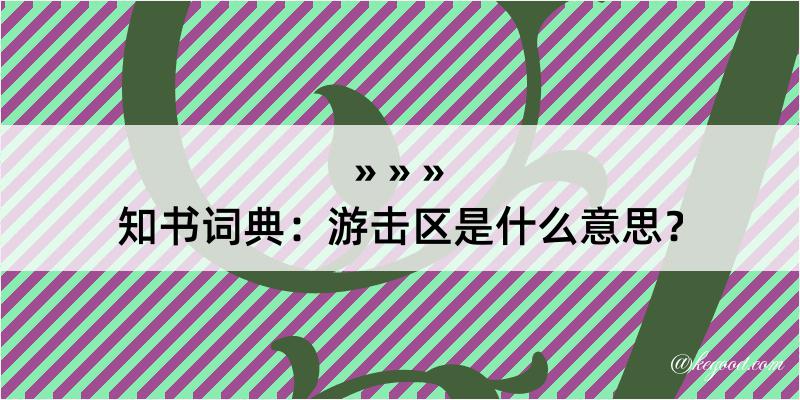 知书词典：游击区是什么意思？