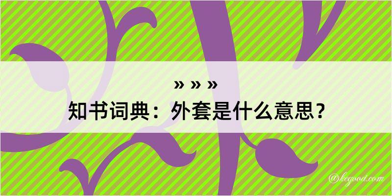 知书词典：外套是什么意思？