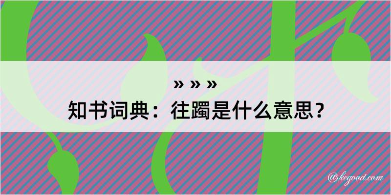 知书词典：往躅是什么意思？