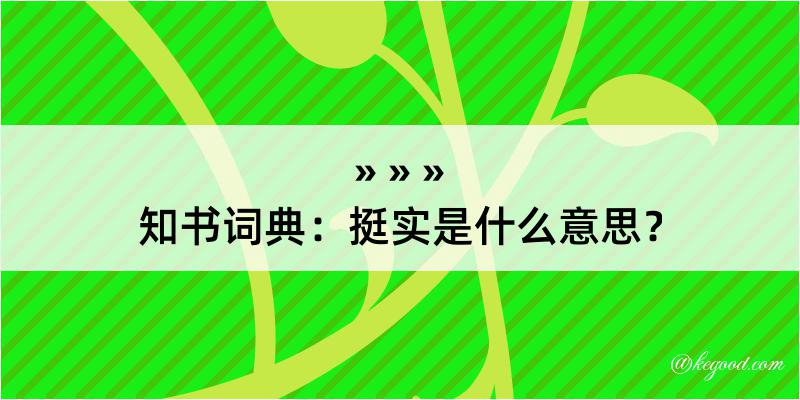 知书词典：挺实是什么意思？