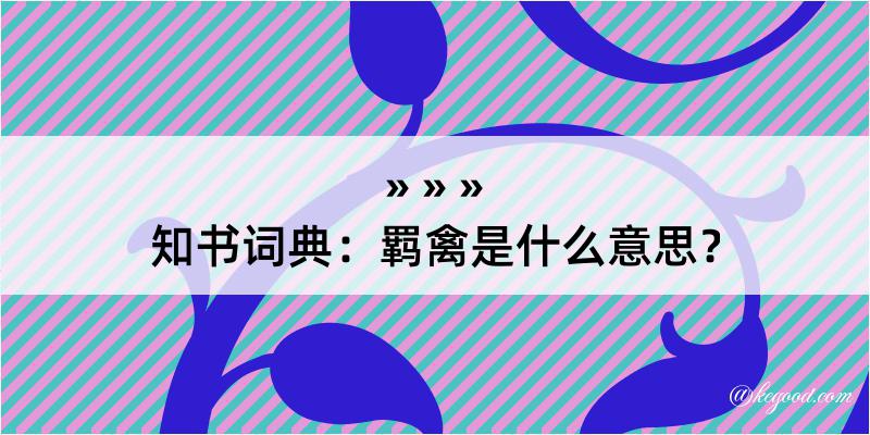 知书词典：羁禽是什么意思？