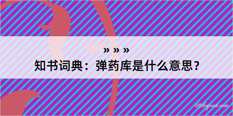 知书词典：弹药库是什么意思？