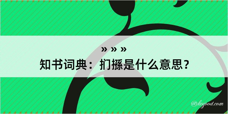 知书词典：扪搎是什么意思？