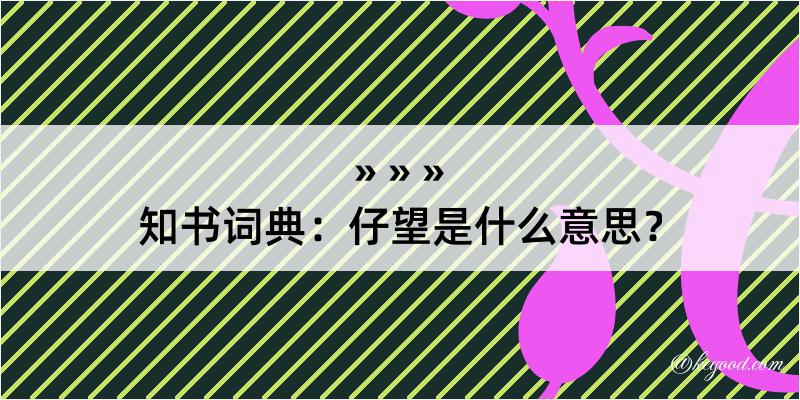 知书词典：仔望是什么意思？