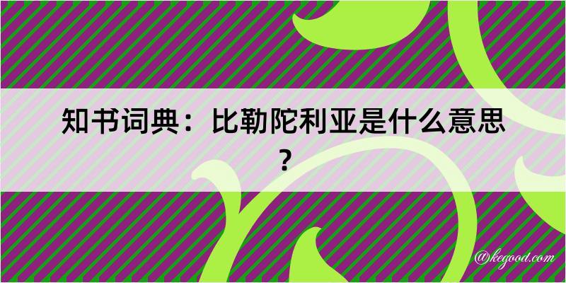 知书词典：比勒陀利亚是什么意思？