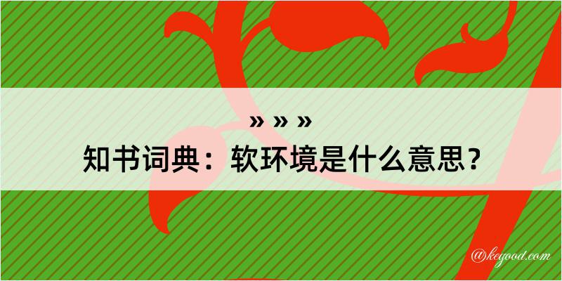 知书词典：软环境是什么意思？