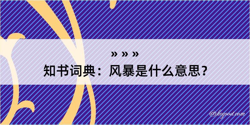 知书词典：风暴是什么意思？