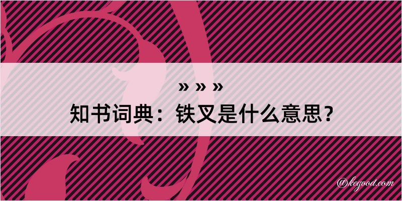 知书词典：铁叉是什么意思？