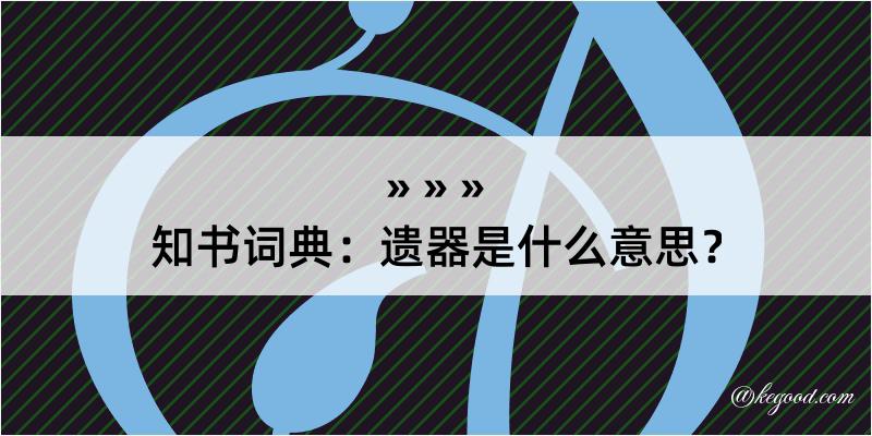 知书词典：遗器是什么意思？