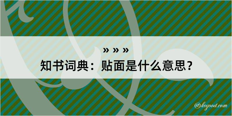 知书词典：贴面是什么意思？