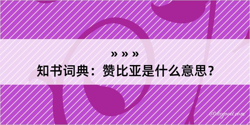 知书词典：赞比亚是什么意思？