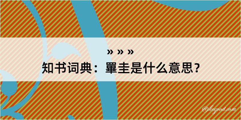 知书词典：罼圭是什么意思？