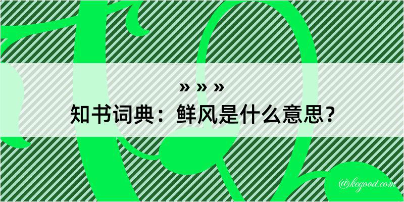 知书词典：鲜风是什么意思？