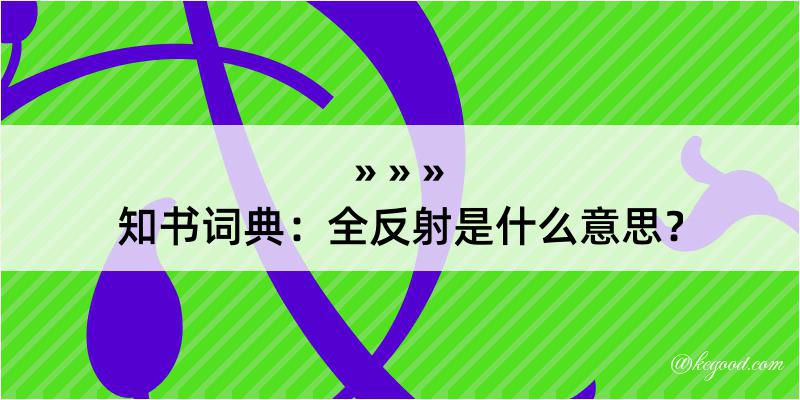 知书词典：全反射是什么意思？