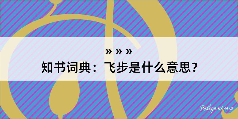 知书词典：飞步是什么意思？