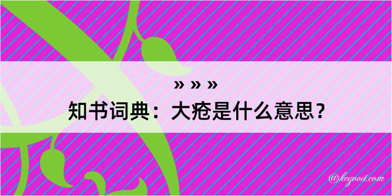 知书词典：大疮是什么意思？