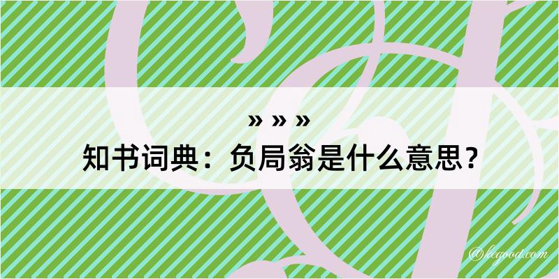 知书词典：负局翁是什么意思？