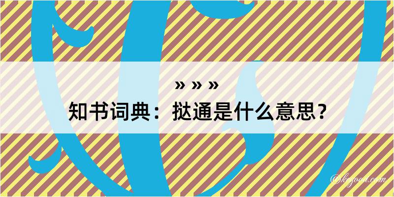 知书词典：挞通是什么意思？