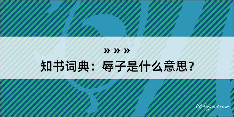 知书词典：辱子是什么意思？