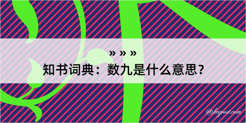 知书词典：数九是什么意思？