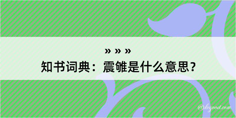 知书词典：震雊是什么意思？