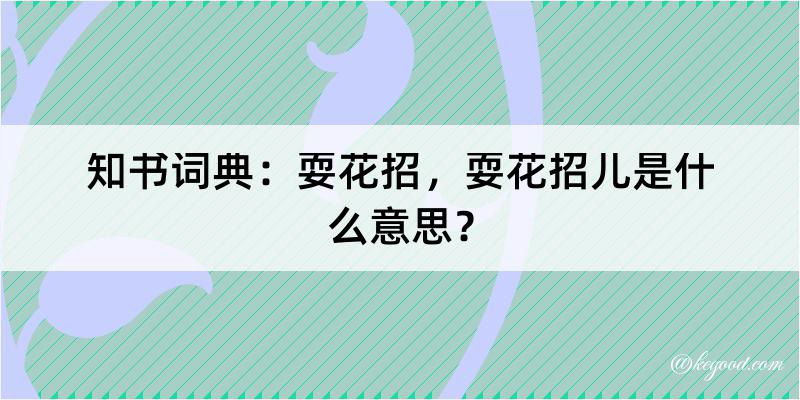 知书词典：耍花招，耍花招儿是什么意思？