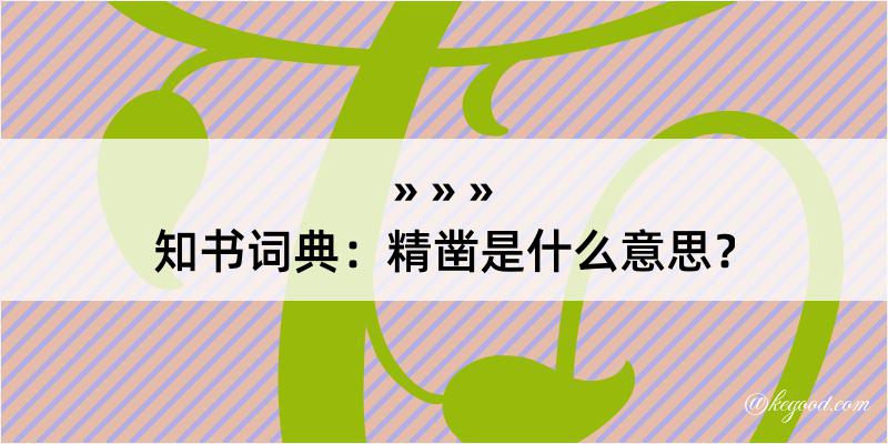 知书词典：精凿是什么意思？